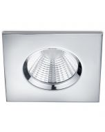 LED Spot - Inbouwspot - Trion Zagrona - 5W - Waterdicht IP65 - Dimbaar - Warm Wit 3000K - Glans Chroom - Aluminium - Vierkant