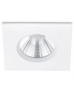 LED Spot - Inbouwspot - Trion Zagrona - 5W - Waterdicht IP65 - Dimbaar - Warm Wit 3000K - Mat Wit - Aluminium - Vierkant