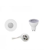 LED Spot Set - GU10 Fitting - Waterdicht IP65 - Dimbaar - Inbouw Rond - Mat Wit - 6W - Warm Wit 3000K - Ø82mm