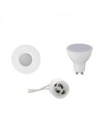 LED Spot Set - GU10 Fitting - Waterdicht IP65 - Inbouw Rond - Mat Wit - 8W - Helder/Koud Wit 6400K - Ø82mm