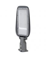 LED Straatlamp - Aigi Animo - 30W - Helder/Koud Wit 6500K - Waterdicht IP65 - Mat Grijs - Aluminium