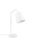 LED Tafellamp - Tafelverlichting - Trion Ninda - E27 Fitting - 6W - Warm Wit 3000K - Rond - Mat Nikkel - Aluminium