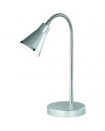 LED Tafellamp - Trion Arora - 3W - Warm Wit 3000K - Rond - Glans Titaan - Kunststof