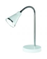 LED Tafellamp - Trion Arora - 3W - Warm Wit 3000K - Rond - Glans Wit - Kunststof