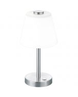 LED Tafellamp - Trion Emaro - 4W - Warm Wit 3000K - Dimbaar - Rond - Mat Nikkel - Aluminium