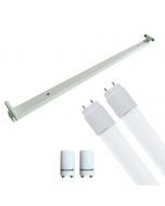 LED TL Armatuur met T8 Buis Incl. Starter - Aigi Dybolo - 120cm Dubbel - 32W - Natuurlijk Wit 4200K - Beschermingsgraad IP20