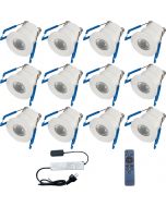 LED Veranda Spot Verlichting 6 Pack - 3W - Warm Wit 3000K - Inbouw - Dimbaar - Rond - Mat Wit - Aluminium - Ø31mm