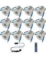 LED Veranda Spot Verlichting 6 Pack - 3W - Warm Wit 3000K - Inbouw - Dimbaar - Rond - Mat Wit - Aluminium - Ø31mm