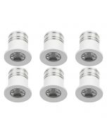 LED Veranda Spot Verlichting 6 Pack - 3W - Natuurlijk Wit 4000K - Inbouw - Dimbaar - Rond - Mat Wit - Aluminium - Ø31mm