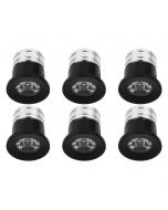 LED Veranda Spot Verlichting 6 Pack - 3W - Natuurlijk Wit 4000K - Inbouw - Dimbaar - Rond - Mat Zwart - Aluminium - Ø31mm