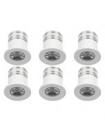 LED Veranda Spot Verlichting 6 Pack - 3W - Natuurlijk Wit 4000K - Inbouw - Rond - Mat Wit - Aluminium - Ø31mm