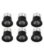 LED Veranda Spot Verlichting 6 Pack - 3W - Warm Wit 3000K - Inbouw - Rond - Mat Zwart - Aluminium - Ø31mm