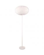 LED Vloerlamp - Aigi Rosa - E27 Fitting - Rond - Mat Zwart/Wit - Aluminium