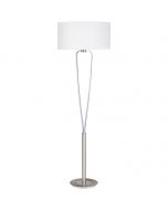 LED Vloerlamp - Trion Hilton - E27 Fitting - Rond - Mat Nikkel - Aluminium