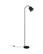 LED Vloerlamp - Trion Hotia - E27 Fitting - In Hoogte Verstelbaar - Rond - Mat Wit - Aluminium