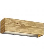 LED Wandlamp - Trion Brida - 13W - Warm Wit 3000K - 1-lichts - Dimbaar - Rechthoek - Mat Bruin - Natuur Hout