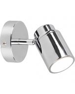 LED Wandspot - Trion Artion - GU10 Fitting - Spatwaterdicht IP44 - Rond - Mat Chroom - Aluminium