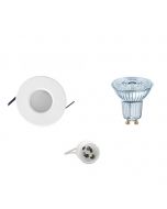 OSRAM - LED Spot Set - Parathom PAR16 927 36D - GU10 Fitting - Waterdicht IP65 - Dimbaar - Inbouw Rond - Mat Wit - 5.5W - Warm Wit 2700K - Ø82mm