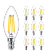 PHILIPS - LED Lamp 10 Pack Filament - Classic LEDCandle 827 B35 CL - E14 Fitting - 2W - Warm Wit 2700K | Vervangt 25W