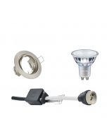 PHILIPS - LED Spot Set - MASTER 927 36D VLE DT - GU10 Fitting - Dimbaar - Inbouw Rond - Mat Nikkel - 3.7W - Warm Wit 2700K - Kantelbaar Ø83mm