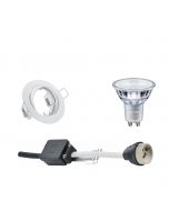 PHILIPS - LED Spot Set - MASTER 927 36D VLE DT - GU10 Fitting - Dimbaar - Inbouw Rond - Mat Wit - 4.9W - Warm Wit 2700K - Kantelbaar Ø83mm