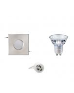 PHILIPS - LED Spot Set - MASTER 927 36D VLE DT - GU10 Fitting - Waterdicht IP65 - Dimbaar - Inbouw Vierkant - Mat Chroom - 3.7W - Warm Wit 2700K - 82mm