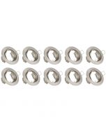 Spot Armatuur 10 Pack - Trion - GU10 Fitting - Inbouw Rond - Mat Nikkel Aluminium - Kantelbaar Ø83mm