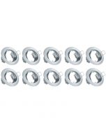 Spot Armatuur 10 Pack - Trion - GU10 Fitting - Inbouw Rond - Glans Chroom Aluminium - Kantelbaar Ø83mm