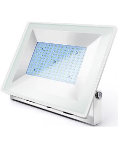 LED Bouwlamp 150 Watt - LED Schijnwerper - Aigi Iglo - Helder/Koud Wit 6400K - Waterdicht IP65 - Mat Wit - Aluminium