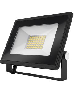 LED Bouwlamp 30 Watt - LED Schijnwerper - Aigi Iglo - Natuurlijk Wit 4000K - Waterdicht IP65 - Mat Zwart - Aluminium