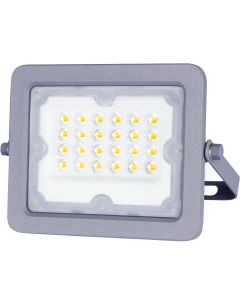 LED Bouwlamp - Aigi Zuino - 20 Watt - Natuurlijk Wit 4000K - Waterdicht IP65 - Kantelbaar - Mat Grijs - Aluminium