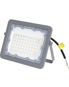 LED Bouwlamp - Aigi Zuino - 50 Watt - Natuurlijk Wit 4000K - Waterdicht IP65 - Kantelbaar - Mat Grijs - Aluminium