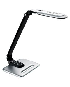 LED Bureaulamp - Aigi Eindy - 8W - Natuurlijk Wit 5000K - Dimbaar - Mat Zilver