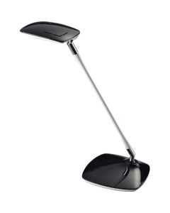 LED Bureaulamp - Aigi Polanor - 5W - Aanpasbare Kleur - Dimbaar - Glans Zwart