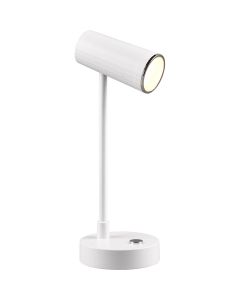 LED Bureaulamp - Trion Lono - 2.5W - Aanpasbare Kleur - Dimbaar - Rond - Mat Wit - Kunststof