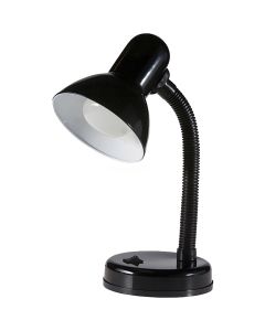 LED Bureaulamp - Velvin Brin - E27 Fitting - Aan/Uit Schakelaar - Flexibele Arm - Zwart