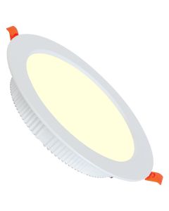 LED Downlight - Alexy - Inbouw Rond 12W - Warm Wit 3000K - Mat Wit Aluminium - Ø120mm