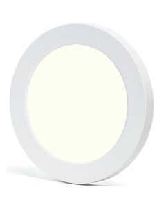 LED Downlight Pro - Aigi Foka - Inbouw/Opbouw - Rond - 12W - Natuurlijk Wit 4000K - Mat Wit - Kunststof