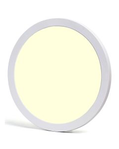 LED Downlight Pro - Aigi Foka - Inbouw/Opbouw - Rond - 24W - Warm Wit 3000K - Mat Wit - Kunststof