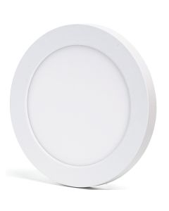 LED Downlight Pro - Aigi - Opbouw Rond 12W - Aanpasbare Kleur - Mat Wit - Kunststof - Ø170mm