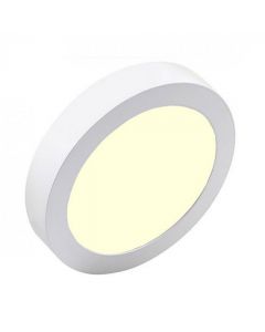 LED Downlight Pro - Aigi - Opbouw Rond 12W - Warm Wit 3000K - Mat Wit Aluminium - Ø177mm