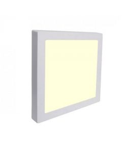 LED Downlight Pro - Aigi - Opbouw Vierkant 18W - Warm Wit 3000K - Mat Wit Aluminium - 227mm