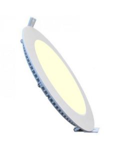 LED Downlight Slim - Inbouw Rond 18W - Dimbaar - Warm Wit 2700K - Mat Wit Aluminium - Ø225mm