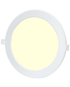 LED Downlight - Smart LED - Wifi LED - Slimme LED - Aigi Zumba - 18W - Warm Wit 3000K - Inbouw Rond - Mat Wit - Aluminium - Ø220mm