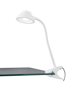 LED Klemlamp - Trion Arora - 3W - Warm Wit 3000K - Glans Titaan - Kunststof