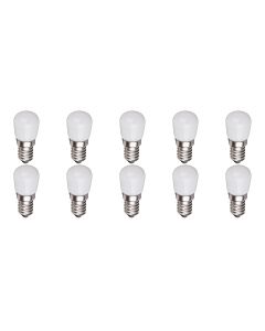 LED Lamp 10 Pack - Aigi Santra - 1.5W - E14 Fitting - Helder/Koud Wit 6500K - Mat Wit - Glas