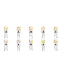 LED Lamp 10 Pack - Aigi Yvona - G9 Fitting - 2.5W - Warm Wit 3000K - Mat Wit - Kunststof