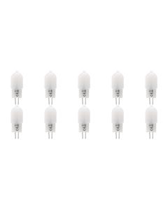 LED Lamp 10 Pack - G4 Fitting - Dimbaar - 2W - Warm Wit 3000K - Melkwit | Vervangt 20W