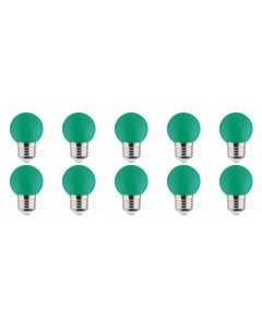 LED Lamp 10 Pack - Romba - Groen Gekleurd - E27 Fitting - 1W