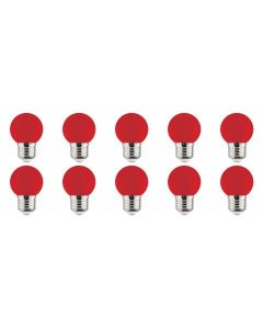 LED Lamp 10 Pack - Romba - Rood Gekleurd - E27 Fitting - 1W